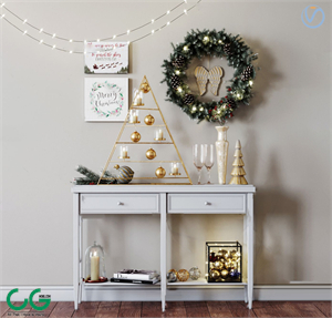 Modern Side View Cabinet Christmas Decoration 3d model